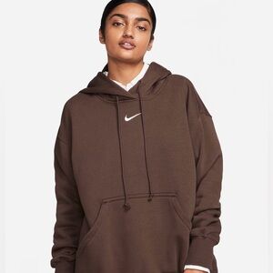 Nike Phoenix Fleece Brown Oversized Hoodie Women’s Size XXS